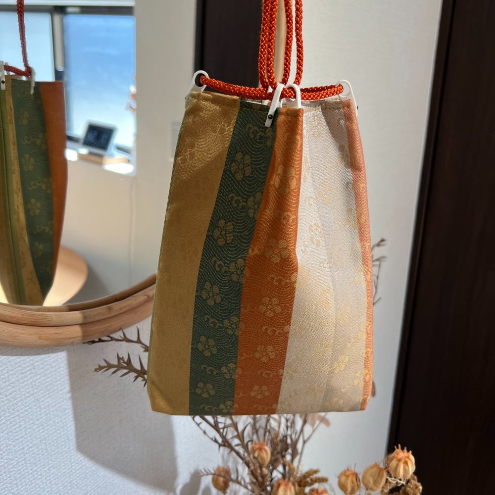 Rectangular Japanese Drawstring Bag (Kinchaku ), … - image 1